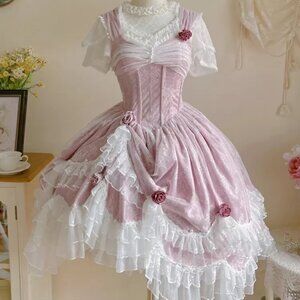 Rose and Pearl Corset Dress
